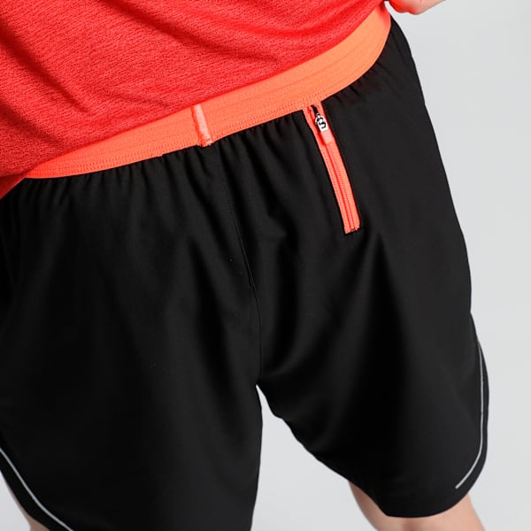 ULTRAWEAVE Men's 5" Running Shorts, PUMA Black-Glowing Red, extralarge-IND